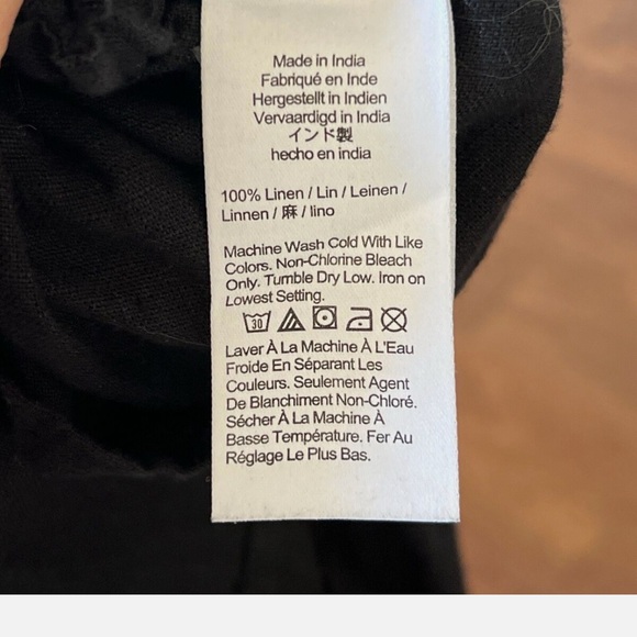 J. Crew Women’s Cutout Linen Tank Top Black Halter Peplum Tie Shoulder - Picture 7 of 7